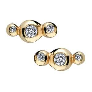   Jill Hoffmeister Diamond Studs, Yellow Gold Jill Hoffmeister Jewelry