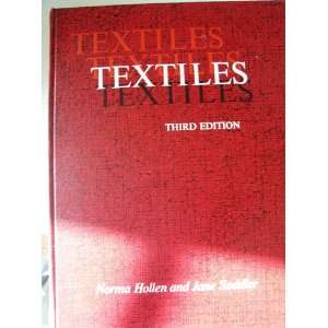  Textiles, 3rd Edition Norma Hollen, Jane Saddler Books