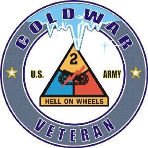 United States Army 2nd Armored Division Cold War Veteran Decal Sticker 