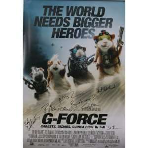 Disney G force Theatrical Movie Poster Autographed By Nicolas Cage 