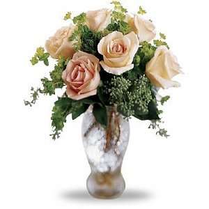 Sun Blushed Peachy Pink Rose Bouquet  Grocery & Gourmet 