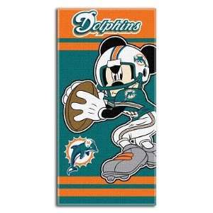 Miami Dolphins 30 x 60 Mickey Beach Towel  Sports 