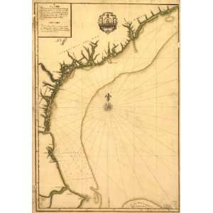  1756 Map Atlantic Coast US