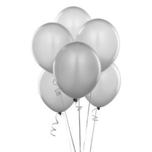  Silver Balloons (6 count) 