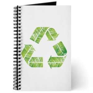  Journal (Diary) with Recycle Symbol in Leaves on Cover 