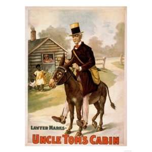Uncle Toms Cabin Man and Donkey Theatre Poster Giclee Poster Print 