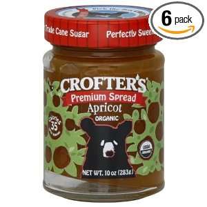 Crofters Food Ltd. Premium Sprd, Og, Apricot, 10 Ounce (Pack of 6 