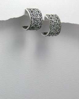 Sterling silver Fancy Marcasite Earring HIGH QUALITY  