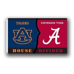  Auburn Tigers/Alabama Crimson Tide House Divided 3x5 Flag 