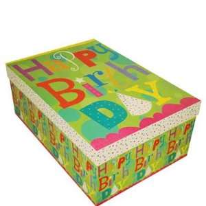  Happy Birthday Rectangular Gift Box