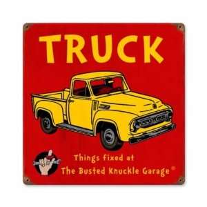 Busted Knuckle Garage Vintage Metal Sign Shop Fix Truck Kids 12 X 12 