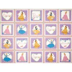  44 Wide Disney Princess Panel Pink/Lavender Fabric By 