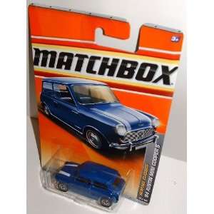  2011 Matchbox 64 Austin Mini Cooper S Blue/White Stripes 