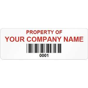  Custom Asset Label With Barcode, 0.75 x 2 Cold Temp Paper Labels 