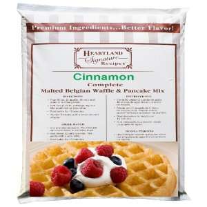 Heartland Malted Cinnamon Belgian Waffle   All In One, Complete Mix 