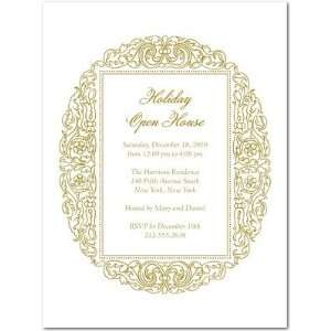  Thermography Holiday Party Invitations   Timeless Wreath 