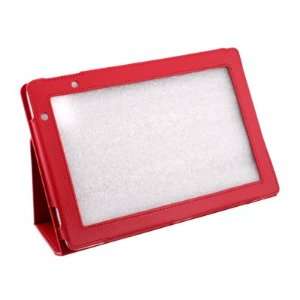  For Acer Iconia Tab A500 Red Stand Leather Case Cover 