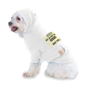   Tickets Reward for Hockey Tickets Hooded T Shirt for Dog or Cat LARGE