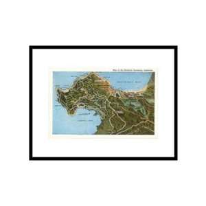 Map of Monterey Peninsula, California, Pre Matted, 14x11  