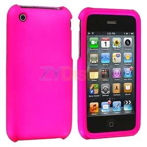 Hot Pink Hard Snap On Skin Case Cover for Apple iPhone 3G S 3GS  