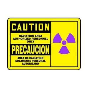Radiation Sign,3 1/2 X 5in,bilingual   GRAPHIC ALERT  