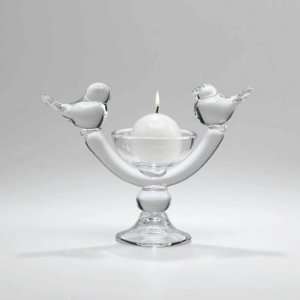  Cyan Lighting 02924 Uccelli Candle Holder, Clear Finish 