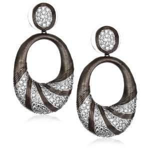  CZ by Kenneth Jay Lane Trend CZ Black Rhodium Plated 