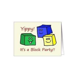 Block Party Invitation Card