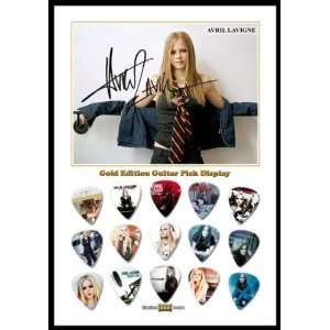 Avril Lavigne Gold Edition Guitar Pick Display With 15 Guitar Picks A4 