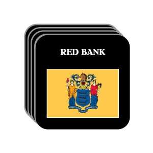  US State Flag   RED BANK, New Jersey (NJ) Set of 4 Mini 