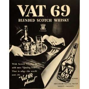  1936 Ad Vat 69 Blended Scotch Whisky Tilford Scotland 