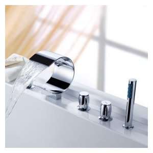   Tub Faucet with Hand Shower (Curved Shape Design)