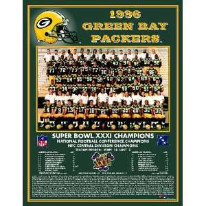   Super Bowl 1996 Green Bay Packers    13 x 16 Plaque