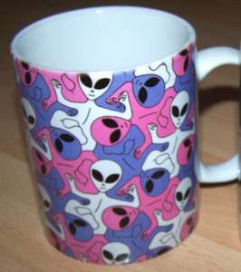 Alien Zen Coffee Mug   Inspired by M.C. Escher  