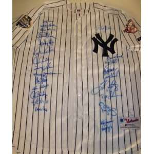  100th Yankees Ann 24 SIGNED Jersey JETER LE JSA LOA 