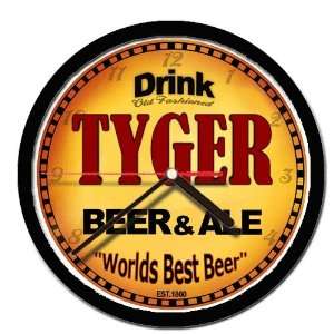  TYGER beer and ale cerveza wall clock 