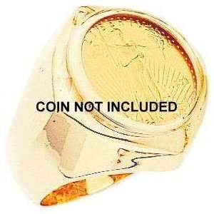  14K Gold 1/10oz American Eagle Coin Ring Jewelry