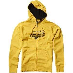  Fox Racing Fade Head Fleece Zip Up Hoodie   Medium/Yellow 