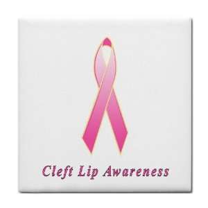 Cleft Lip Awareness Ribbon Tile Trivet