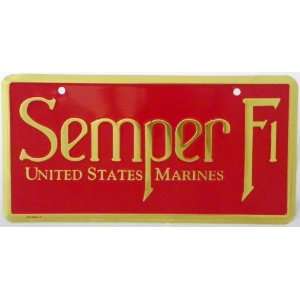 Semper Fi US Marines License Plate