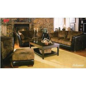 Belamar 2 tone living room group sofa , love seat , chair and ottoman 