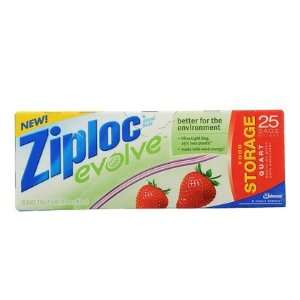  Ziploc Evolve Storage Bags, Quart Size 25 ct