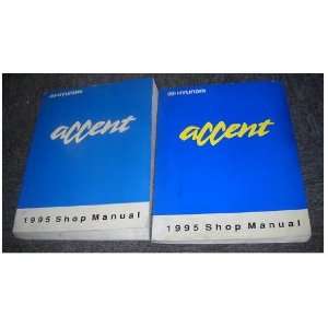  1995 Hyundai Accent Service Repair Shop Manual Set Oem (2 