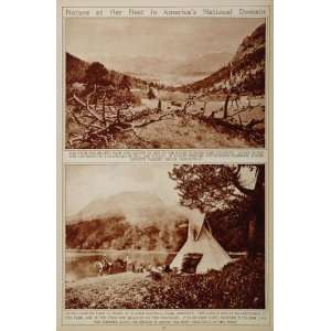  1923 Estes Glacier Park Indian Tepee Continental Divide 