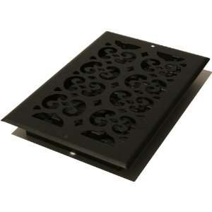   Grates S610W 6 Inch by 10 Inch Painted Wall Register, Black Textured