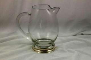   Sterling Silver & Glass Martini Pitcher Great for milk too  