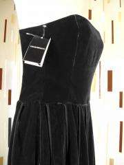 NWT $990 EMPORIO ARMANI Strapless Velvet Gown Dress 36 44 Italy Sz 