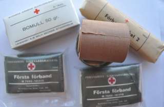1960s Sweden Unused Military First Aid Kit  