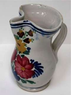 Vintage Italian Majolica Art Pottery Ceramic Jug Pitcher Creamer Italy 