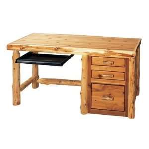   / 170 Traditional Cedar Log File Desk Office Suite